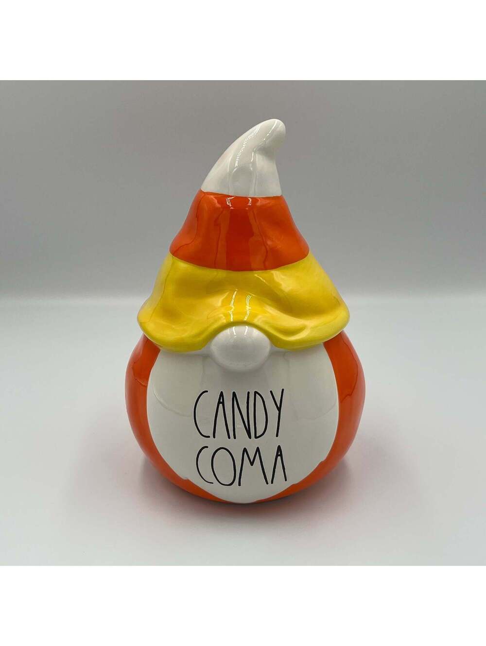 Rae Dunn Ceramic Candy Corn Halloween Autumn Fall Orange Gnome Festive